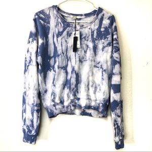 BUFFALO David Bitton Blue Tie Dye Long Sleeve Sweatshirt